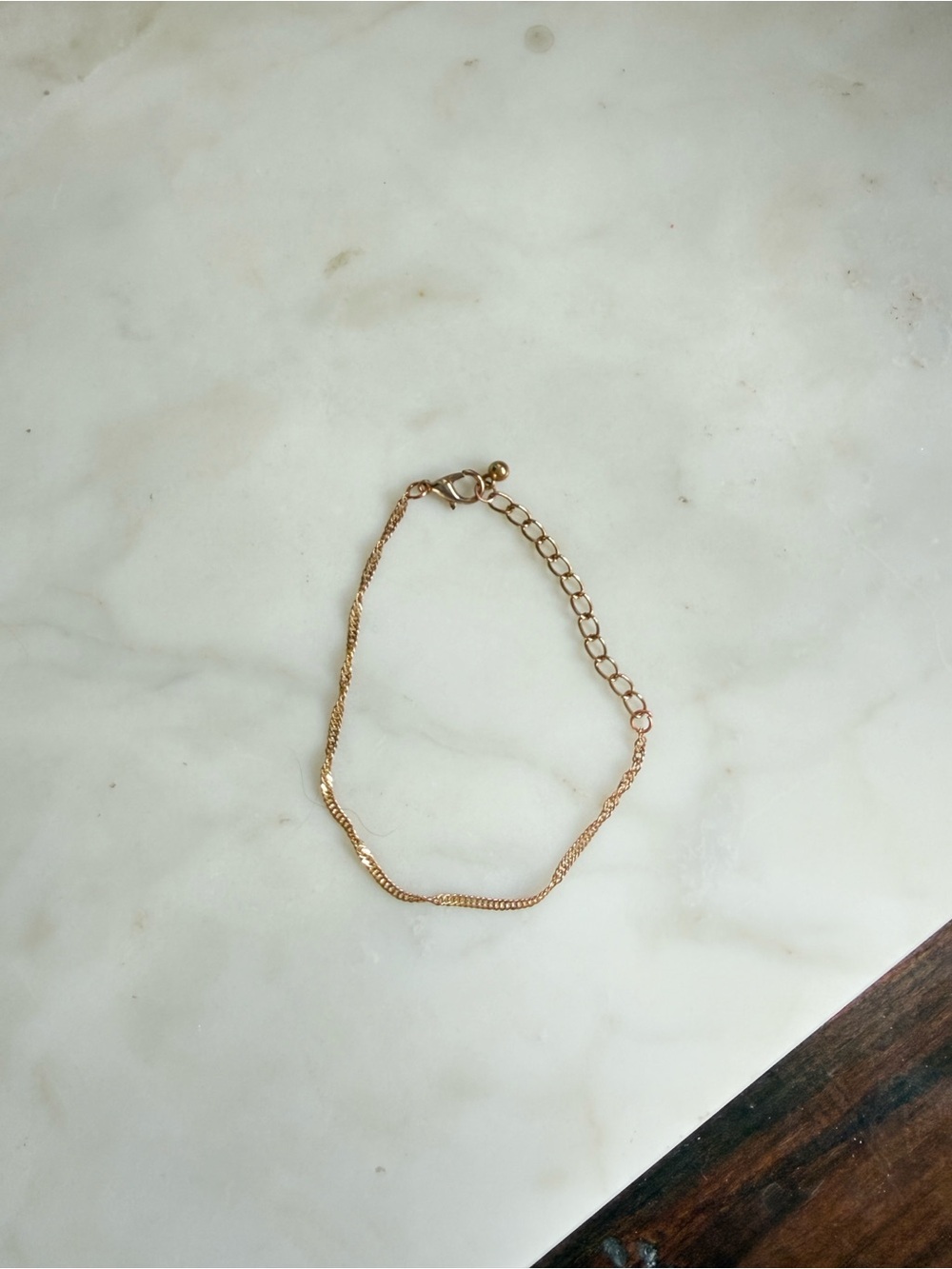 Minimal Layered Gold Bracelet with Adjustable Chain